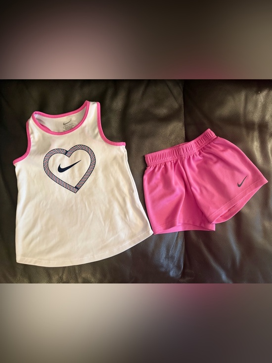 Nike Other - Nike White Tank with Pink Trim and Multicolor Swoosh